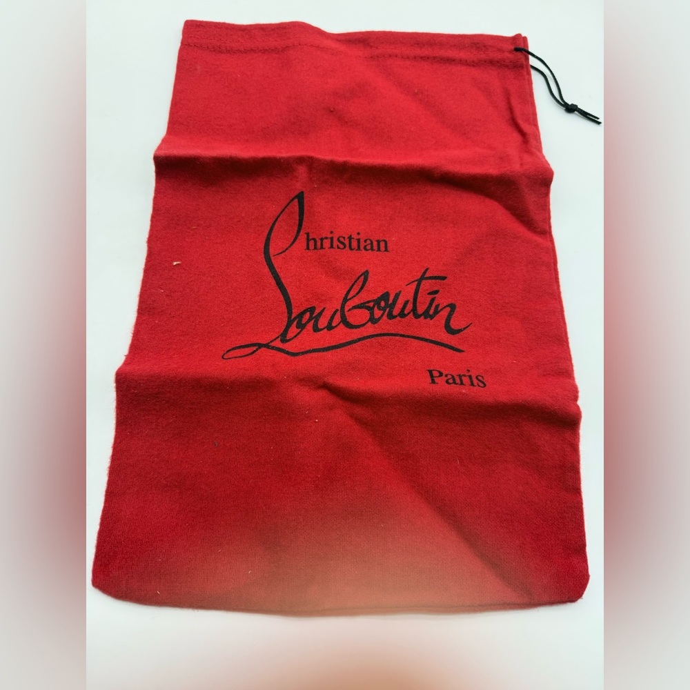 Christian Louboutin Red Fabric with Black Logo